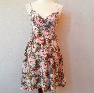 Armani Exchange 100% silk patterned cami dress